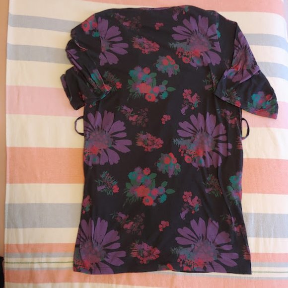 Modcloth Black Floral Lively Lounging Robe - Picture 3 of 8